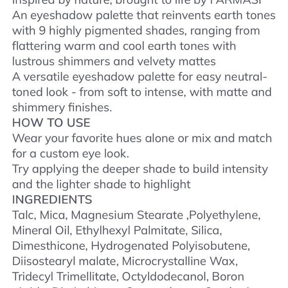 Farmasi Oasis Collection Eyeshadow Palette - Brown - Picture 8 of 9